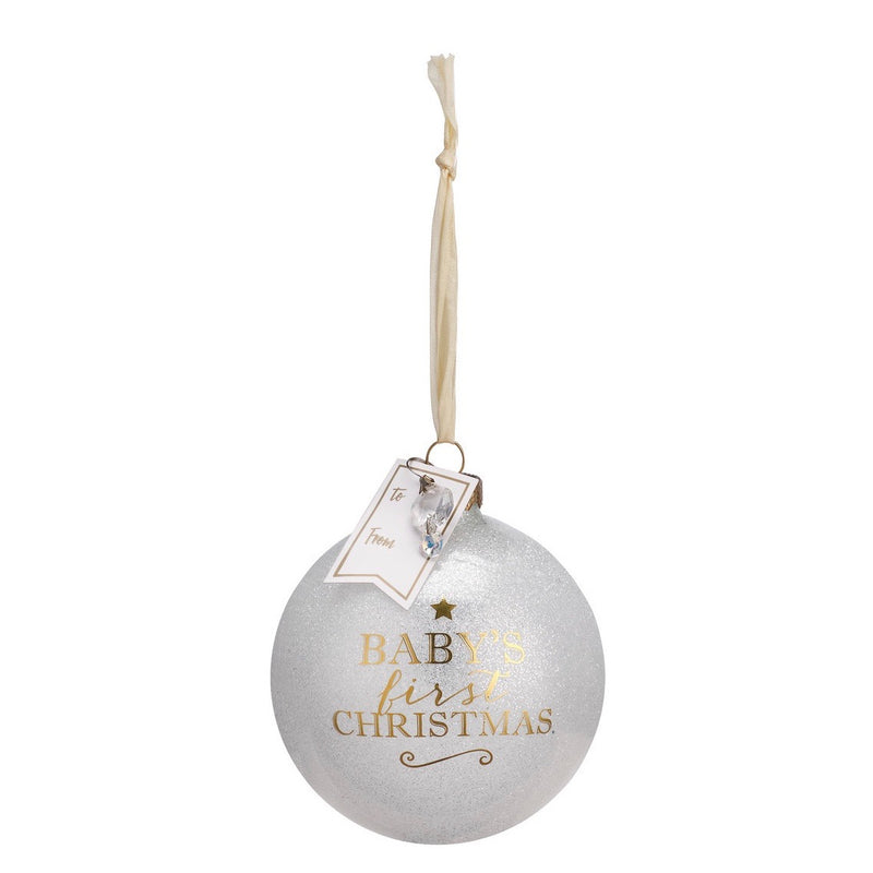 "Baby's First Christmas" Crystal Glass Ball Ornament