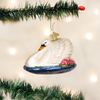 Old Word Christmas Monet's Swan Glass Ornament, OWC-Old World Christmas, Putti Fine Furnishings