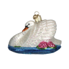 Old Word Christmas Monet's Swan Glass Ornament, OWC-Old World Christmas, Putti Fine Furnishings