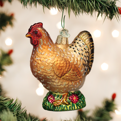 Old World Christmas Spring Chicken Glass Christmas Ornament, OWC-Old World Christmas, Putti Fine Furnishings