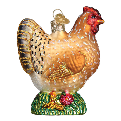 Old World Christmas Spring Chicken Glass Christmas Ornament, OWC-Old World Christmas, Putti Fine Furnishings