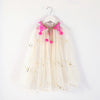 Ivory Tulle with Gold Sequins Princess Cape | Le Petite Putti Canada