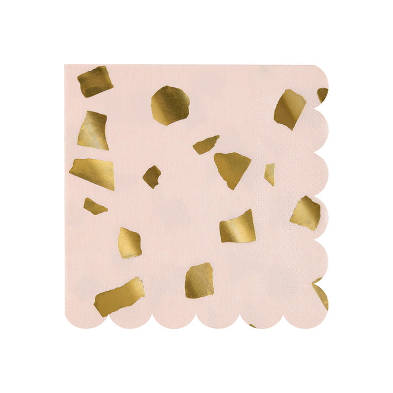  Meri Meri Pink Terrazzo Paper Napkins - Small, MM-Meri Meri UK, Putti Fine Furnishings