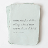 Handmade Paper "There are far better things ahead" [C.S. Lewis] Card