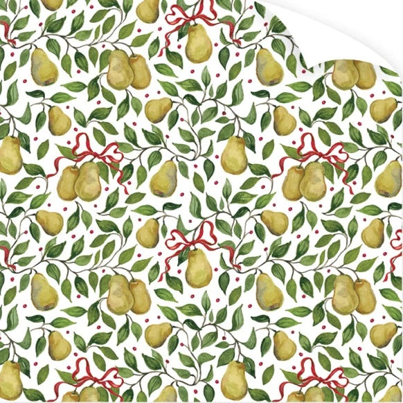 Dogwood Hill Golden Pear Wrapping Paper Roll  | Putti Christmas 