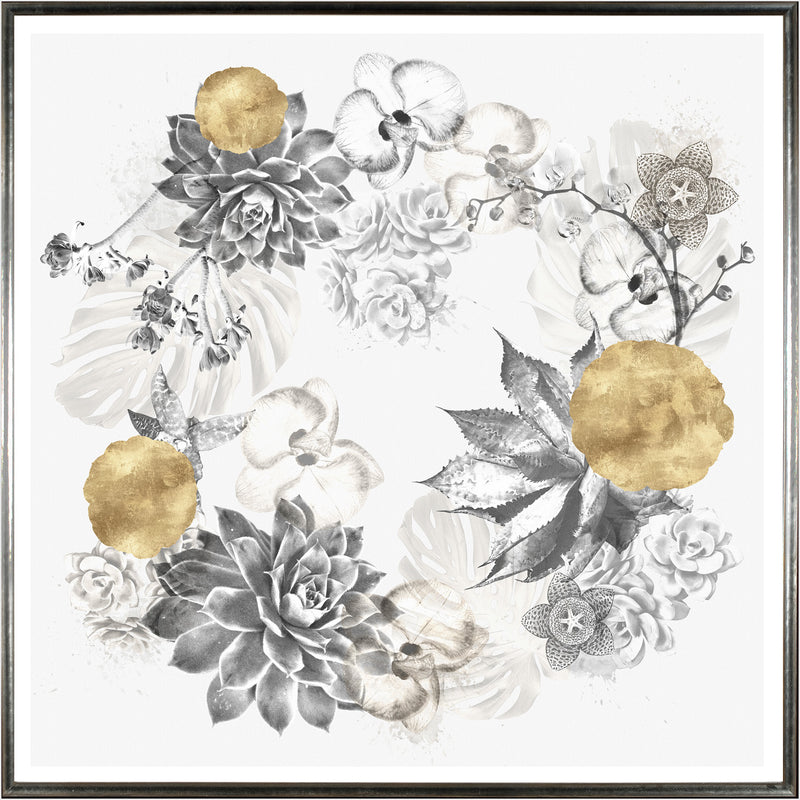  "Succulent Wreath" Framed Print - Large, Cel Arts Studio, Putti Fine Furnishings