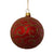 Red Glitter with Gold Glitter Swirls Glass Ball Ornament | PuttiChristmas 