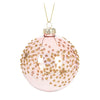 Blush Pink Fireworks Ball Glass Ornament | Putti Christmas Canada