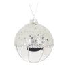 Silver Fancy Ball Glass Ornament