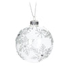 Snowflakes on Clear Glass Ball Ornament