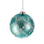Aqua Leaf Vine Glass Ball Ornament | Putti Christmas Canada