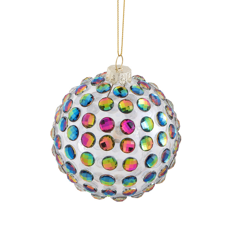 Prism Dot Glass Ball Ornament | Putti Christmas Canada