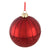 Red Glitter Bottom Glass Ball Ornament | Putti Christmas Celebrations