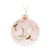 Blush Pink Flying Crane Glass Ornament | Putti Christmas Decorations 