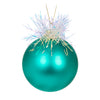 Colour Ball with Tinsel Glass Ball Ornament