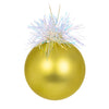 Colour Ball with Tinsel Glass Ball Ornament