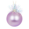 Colour Ball with Tinsel Glass Ball Ornament