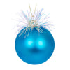 Colour Ball with Tinsel Glass Ball Ornament