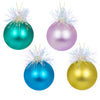 Colour Ball with Tinsel Glass Ball Ornament