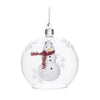 Dangling Snowman in glass Ball Ornament