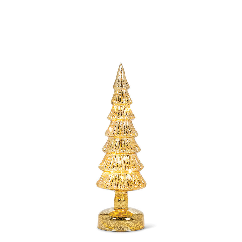 Gold LED Glass Tree - Small