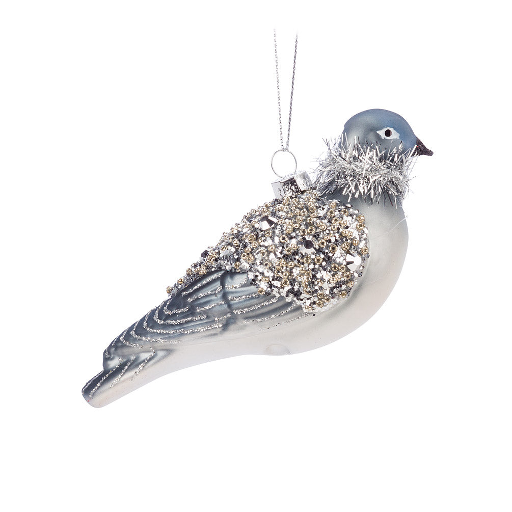 Jewelled Glass Bird Ornament  | Putti Christmas Celebrations Canada