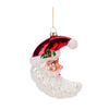 Santa Moon Glass Ornament | Putti Christmas Canada