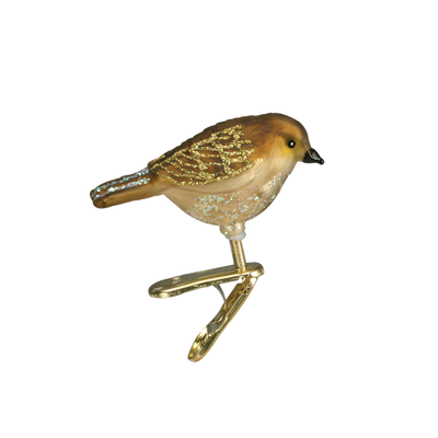 Old Word Christmas Assorted Mini Songbirds Glass Ornament