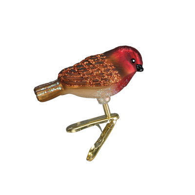 Old Word Christmas Assorted Mini Songbirds Glass Ornament