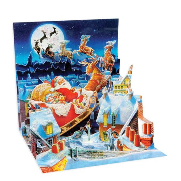 Up with Paper "Santa's Slieghride" Pop Up Greeting Card | Putti Christmas 