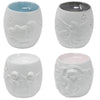 White Ceramic Wax Melter with Cherub Motif