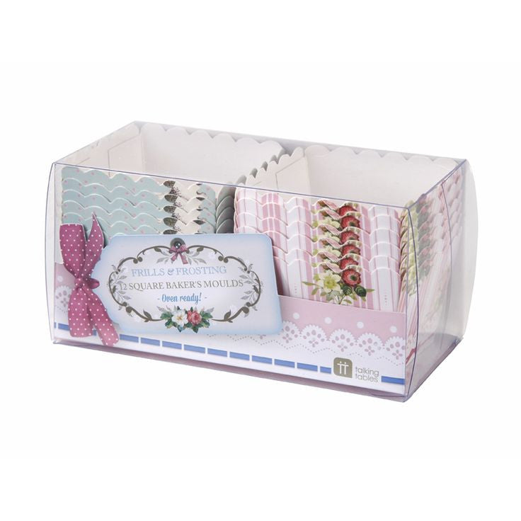 Frills and Frosting Square Treat & Baking Cups -  Party Supplies - Talking Tables - Putti Fine Furnishings Toronto Canada - 1