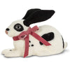 Large Black and White Sisal Crouching Bunny | Putti Easter Decorations
