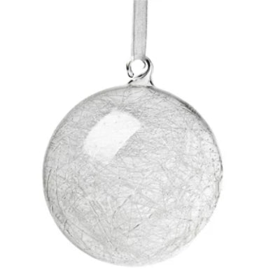 Glass Ball Ornament with Glass Threads | Putti Christmas Celebrations