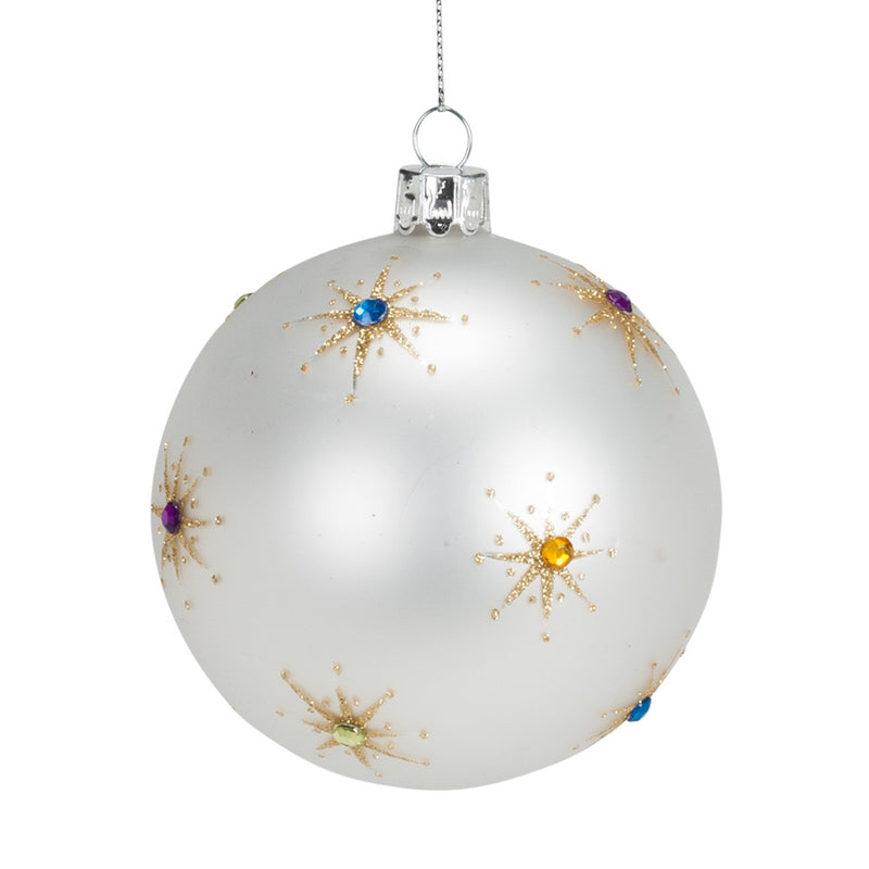 Gem Starburst Ball Ornament -  Christmas Decorations - AC-Abbott Collection - Putti Fine Furnishings Toronto Canada