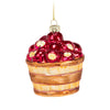 Basket of Apples Glass Ornament, AC-Abbott Collection, Putti Fine Furnishings