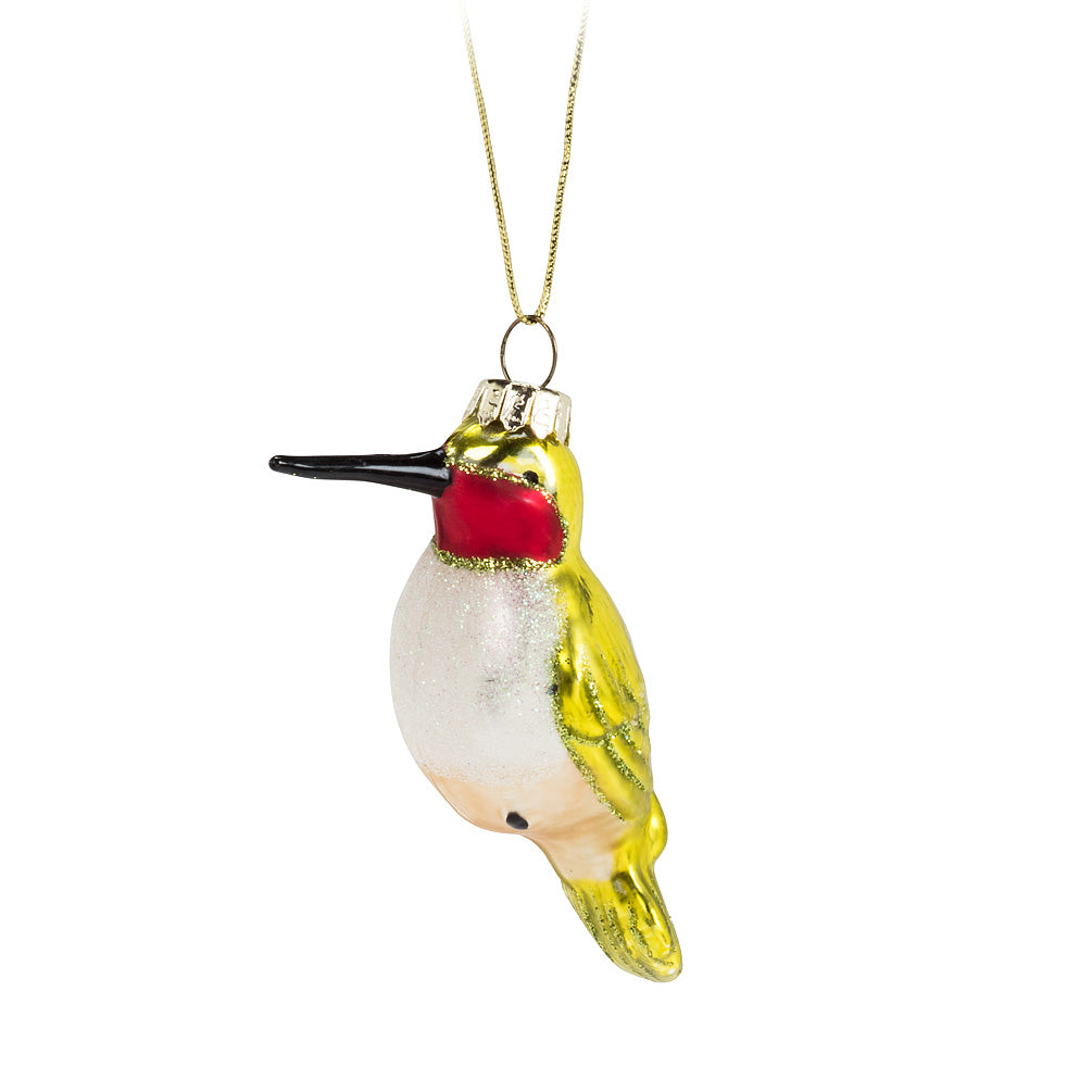 Green Hummingbird Glass Bird Ornament | Putti Christmas Celebrations Canada