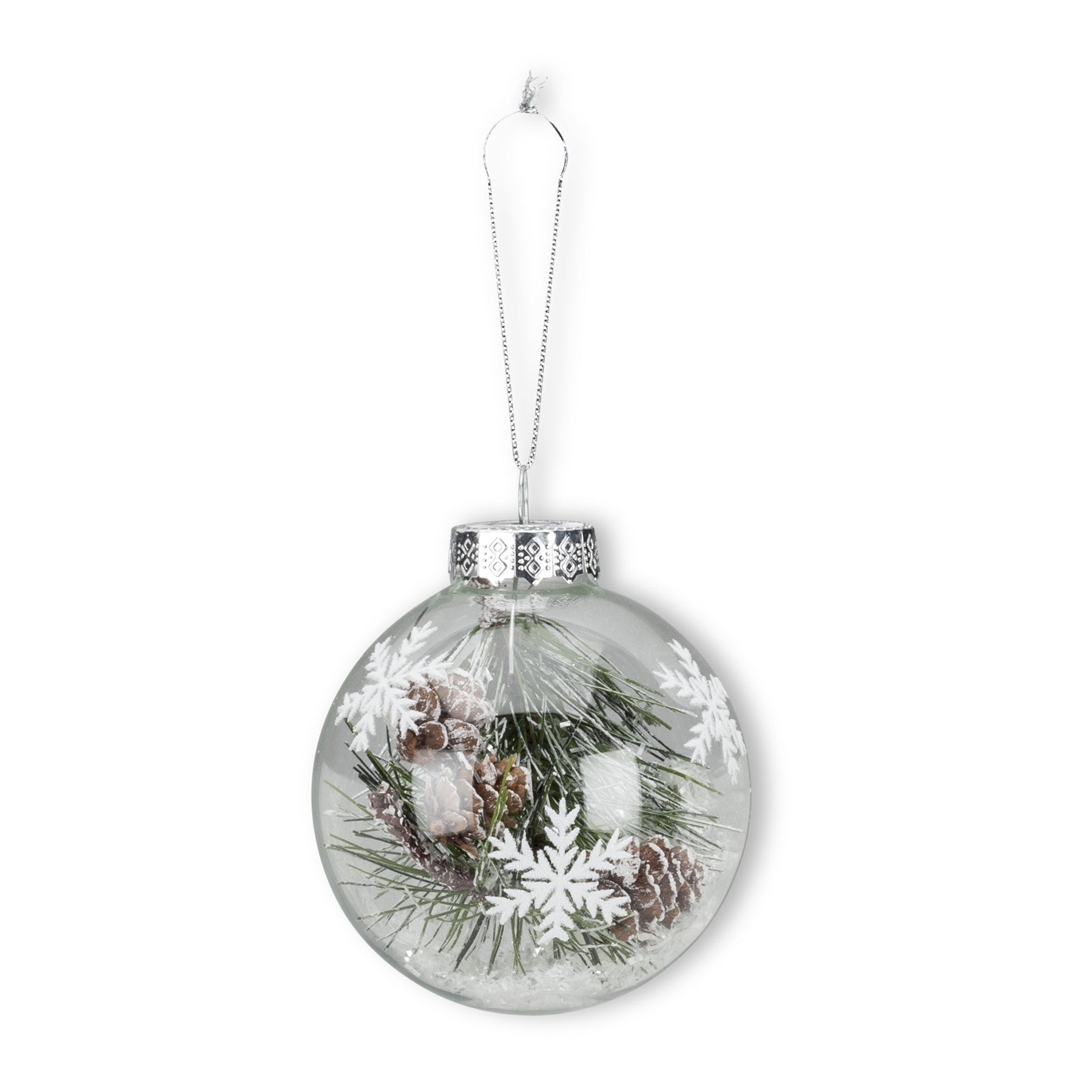 Pine and Bough Snow Ornament -  Christmas - AC-Abbott Collection - Putti Fine Furnishings Toronto Canada