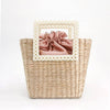 Granville Rose Pink Satin and Pearl Raffia Bag