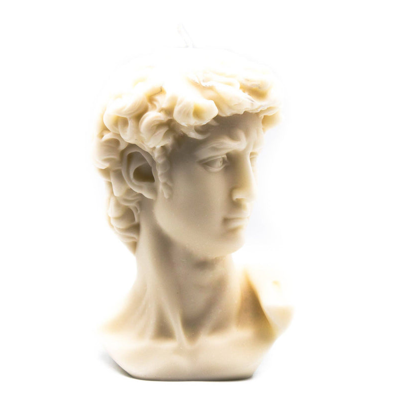 David  Bust Candle - Blue