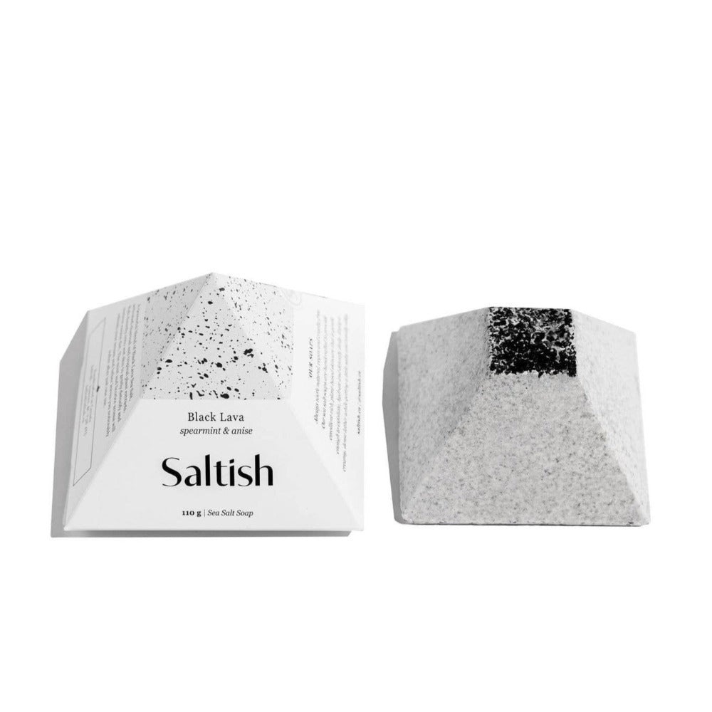 Saltish Black Lava Soap - Spearmint & Anise