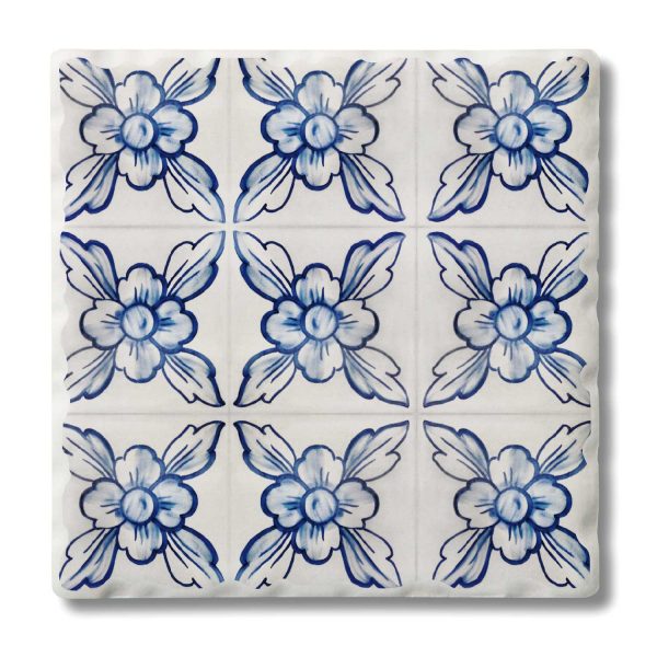 Blue Azul Single Tile Coaster - Pattern 1