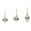 Clear with Gold glitter Band Glass Ornaments | Putti Christmas Canada