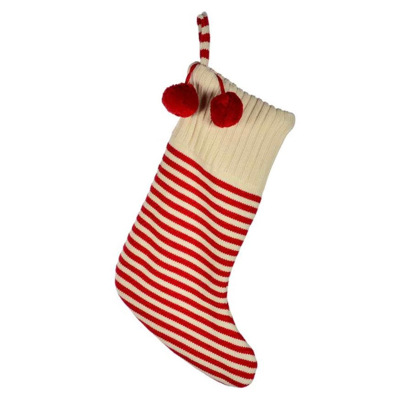 Red and White Striped Stocking