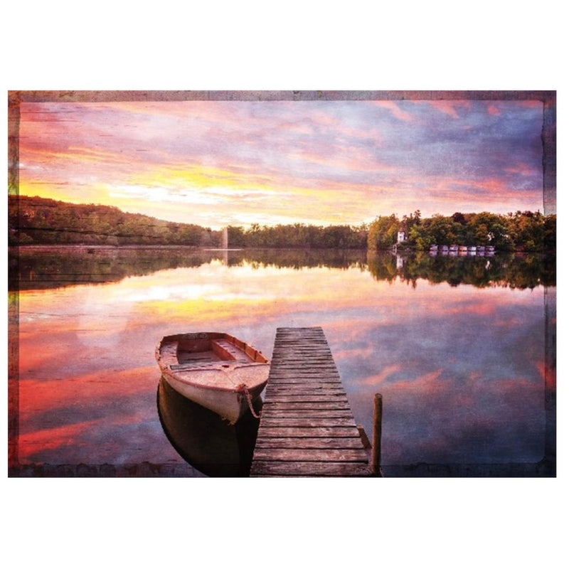 Art Grafik Sunset Lake Greeting Card | Putti Fine Furnishings 