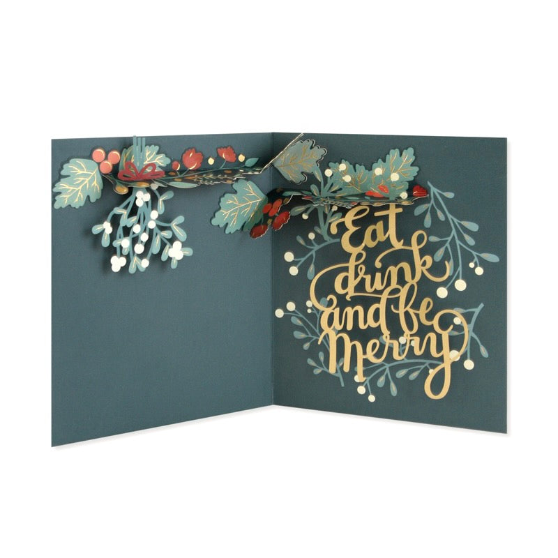 Up with Paper "Eat Drink and Be Merry" Pop Up Greeting Card  | Putti Christmas Celebrations 