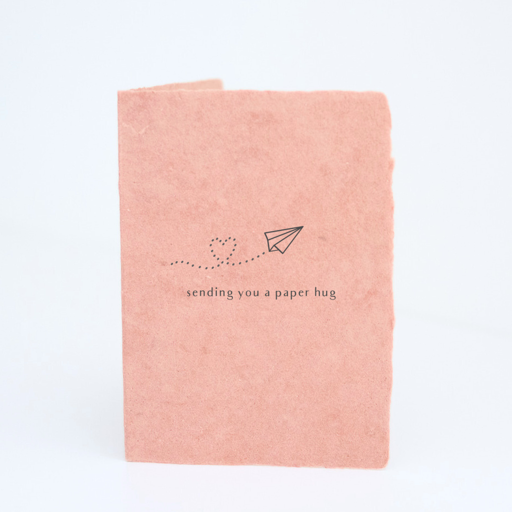 Handmade Paper "Sending you a paper hug" Encouragement Greeting Card