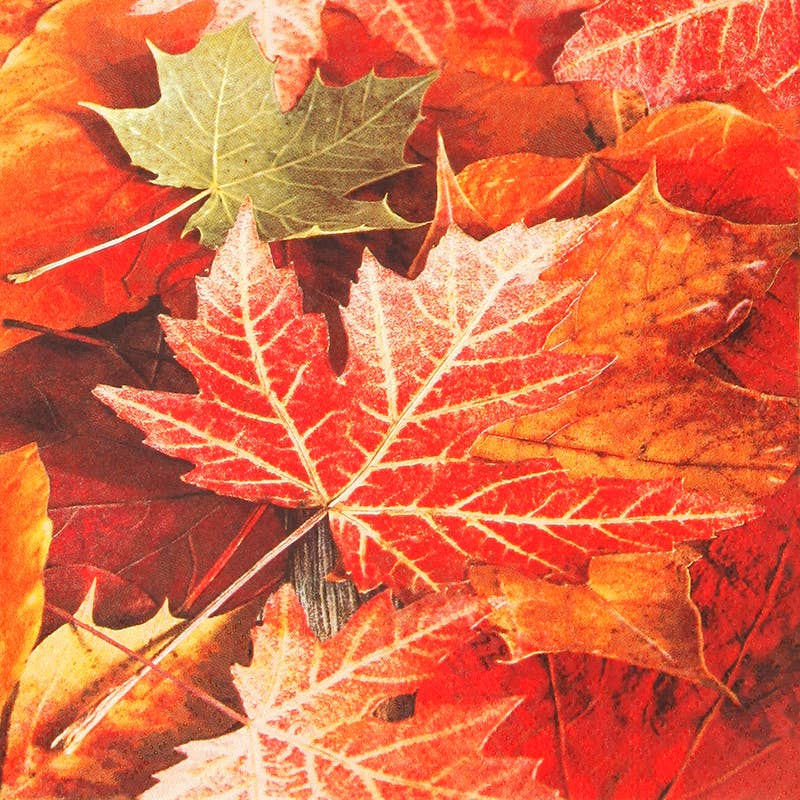 Maple Leaves Paper Napkin - Lunch