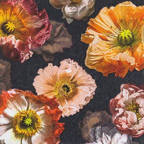 Autumn Poppies Papper Napkins | Putti Party Supplies 