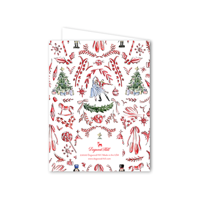 Nutcracker Toile "Sweet Holiday Wishes" Greeting Card  | Putti Fine Furnishings